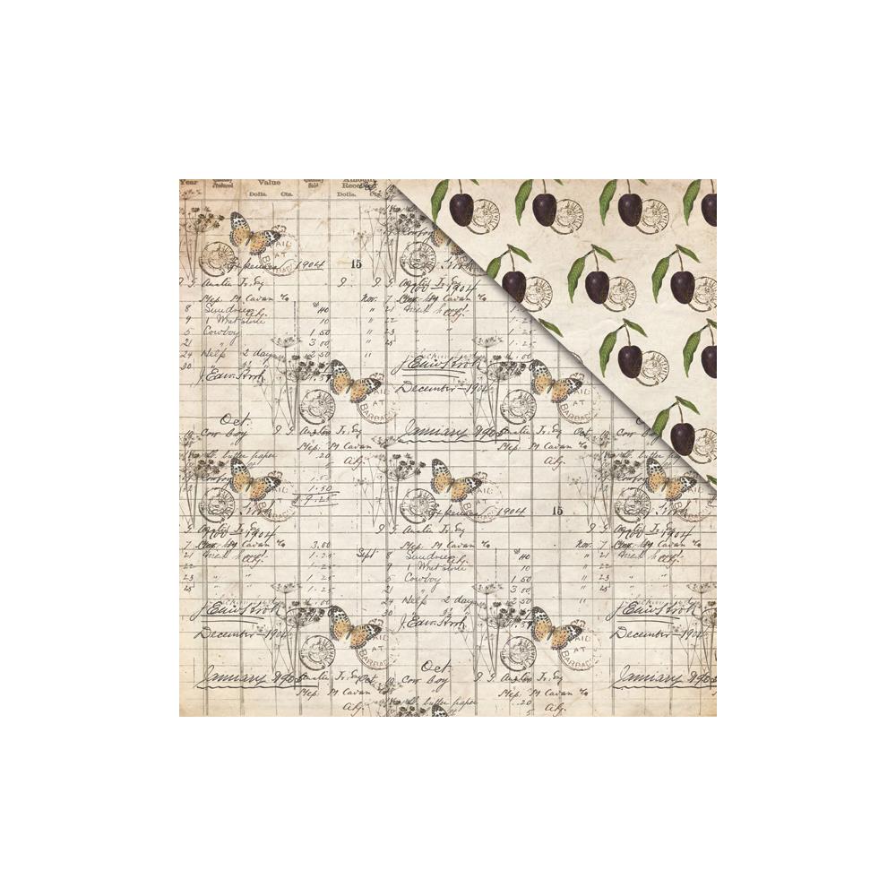 Двусторонняя бумага Fabscraps "Mother Earth" Butterfly Script (Fab91)