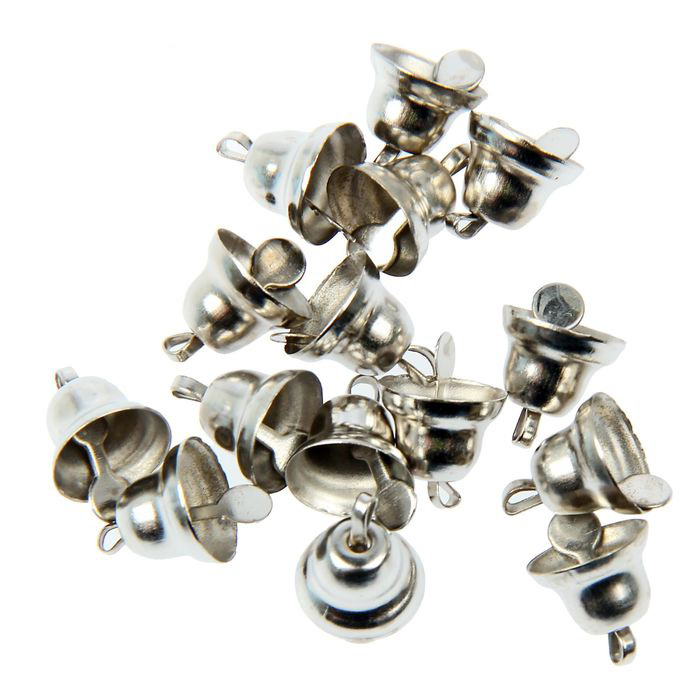 Подвеска металлическая "Колокольчик" 0,6см Серебро (447)