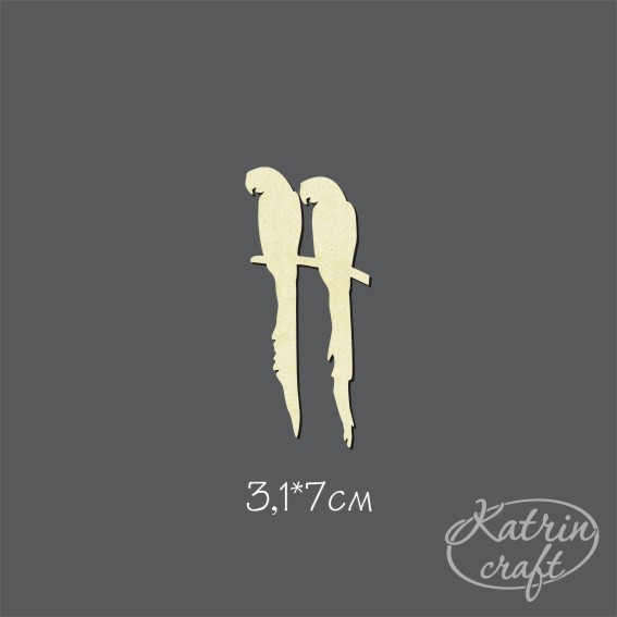 Чипборд "Попугаи Ара 2шт"