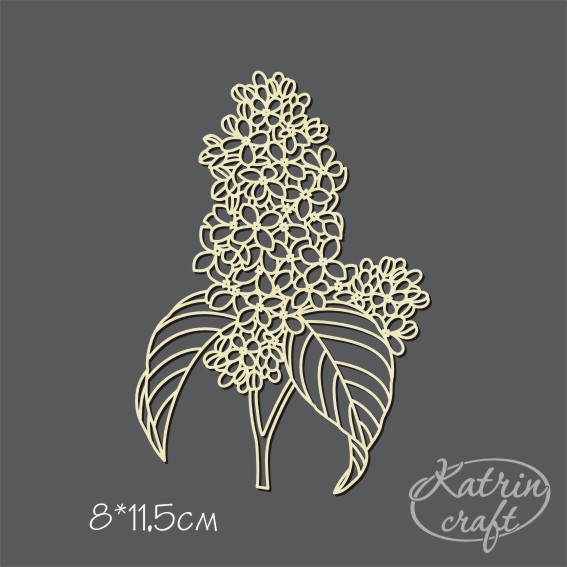 Чипборд "Сирень ветка"