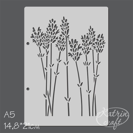 Трафарет Katrin craft А5 "Лаванда высокая"