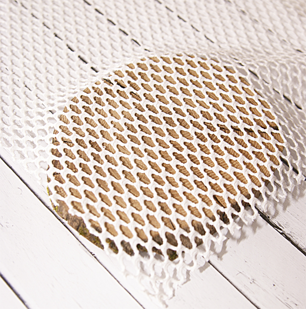 Гипюр ажурный 30 х 30 см "Сетка", цвет белый