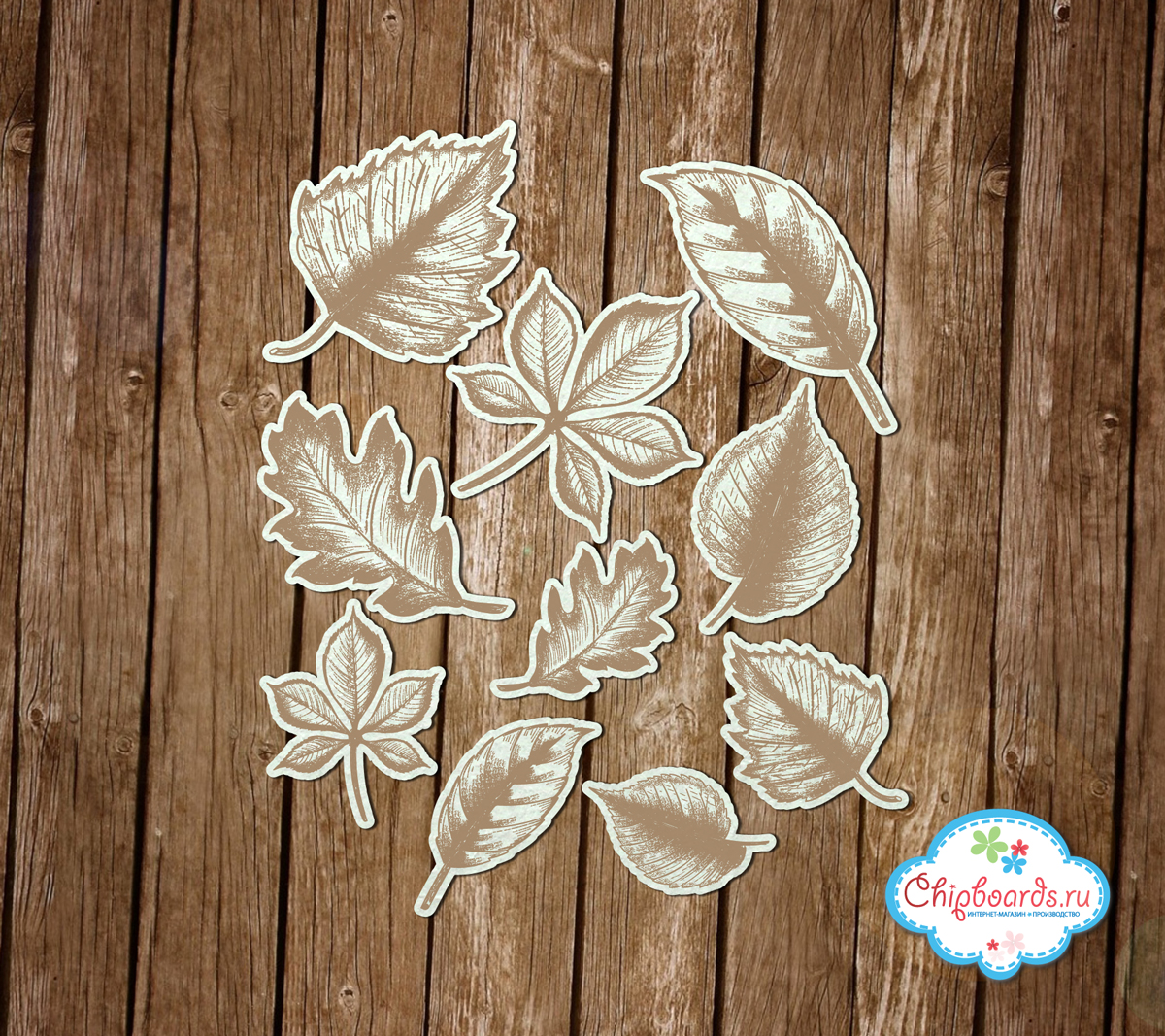 Чипборд Chipboards "Гербарий. Гравировка."