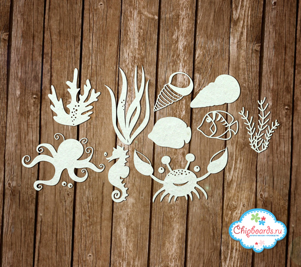 Чипборд Chipboards "Коллекция "Premium". Морской