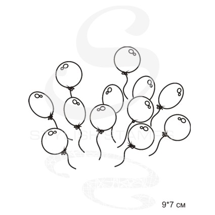 Штамп Stylish Stamps"Улетающие шарики №02"