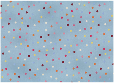 Ткань лоскутная 50 х 55 см "4507", разноцветное кофетти на голубом