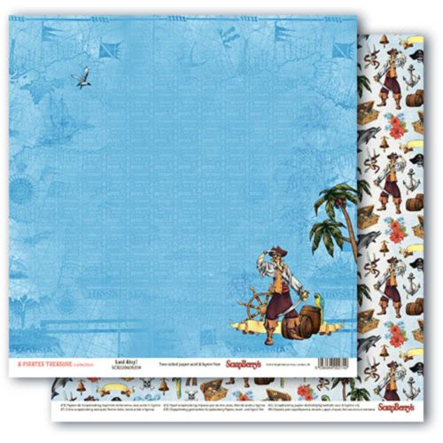 Бумага Scrapberrys "Сокровище пиратов", Земля! (SB696)