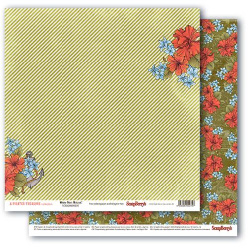 Бумага Scrapberrys "Сокровище пиратов", Кто на новенького (SB697)