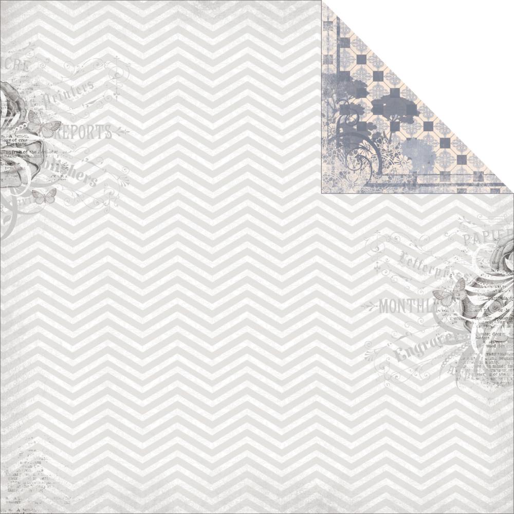 Двусторонняя бумага для скрапбукинга Bo Bunny "Isabella", Rose (Bob209)