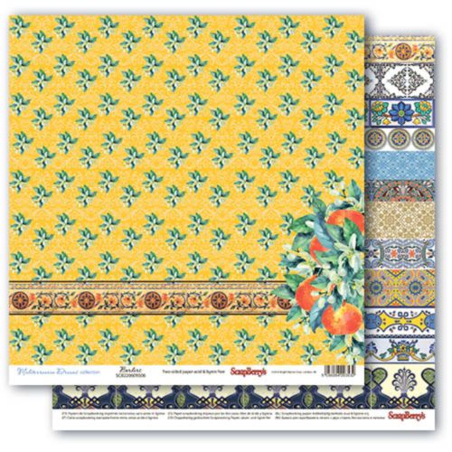 Бумага Scrapberrys "Средиземноморье", Бордюр (SB722)