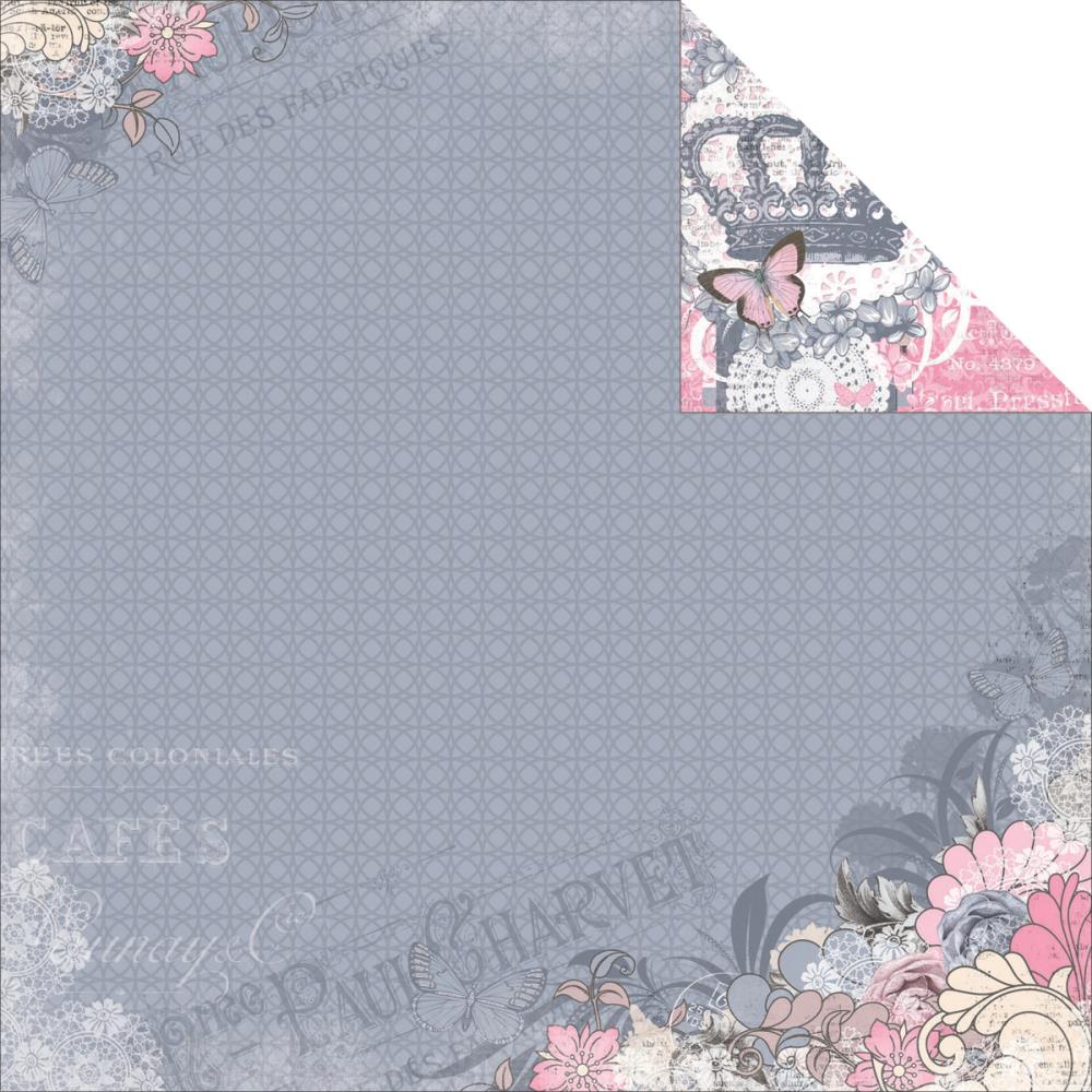 Двусторонняя бумага для скрапбукинга Bo Bunny "Isabella", Gossamer (Bob211)