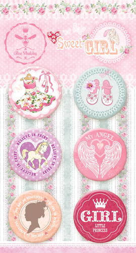 Набор фишек BeeShabby "Sweet girl"