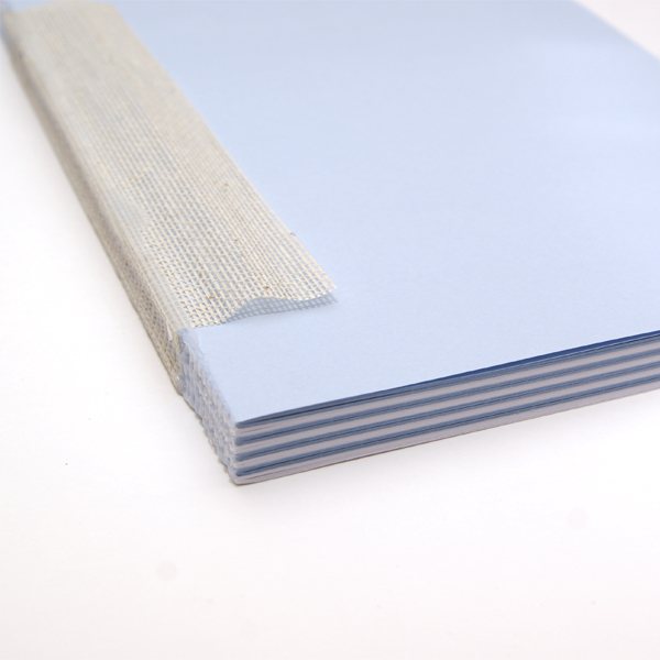 Блок внутренний для блокнота А5, 80 г/м2, цвет белый+серо-голубой