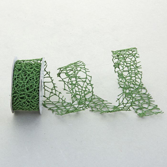 Лента-сетка ажурная , цвет зелёный