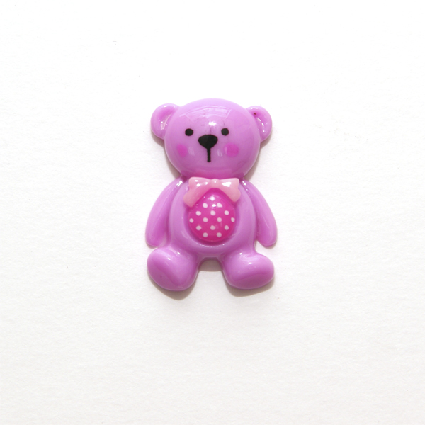 Акриловое украшение "Мишка",цвет сиреневый