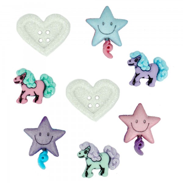 Набор пуговиц Dress It Up "Сказочные пони"
