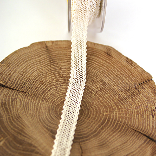 Кружево вязаное 13 мм, цвет кремовый (048397)