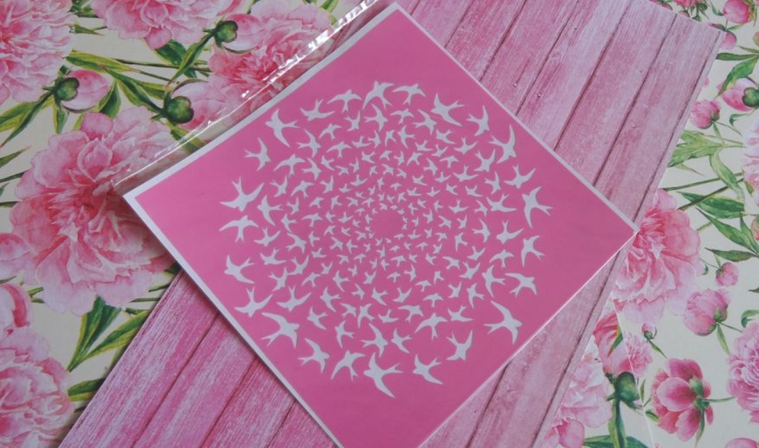 Трафарет ScrapEgo 15 х 15 см "Навстречу мечте", Ласточки