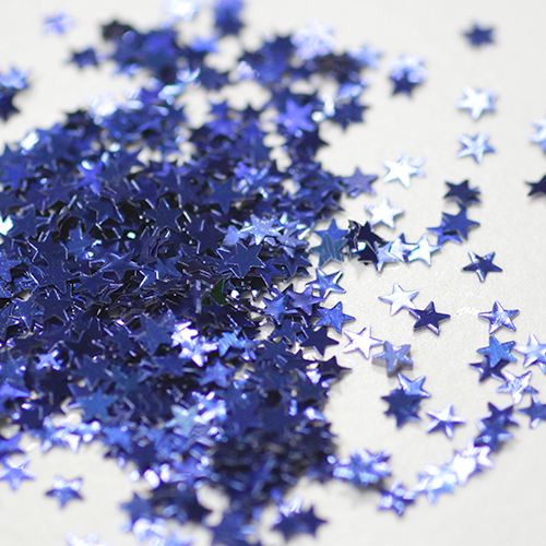 Блёстки (сухой глиттер) фигурные CraftPremier "Звёздочки" , синий