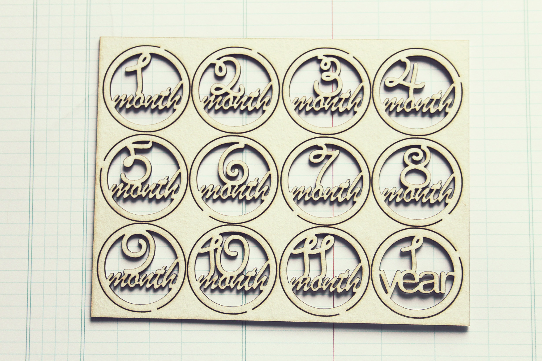 Чипборд WoodCraft "12 месяцев "