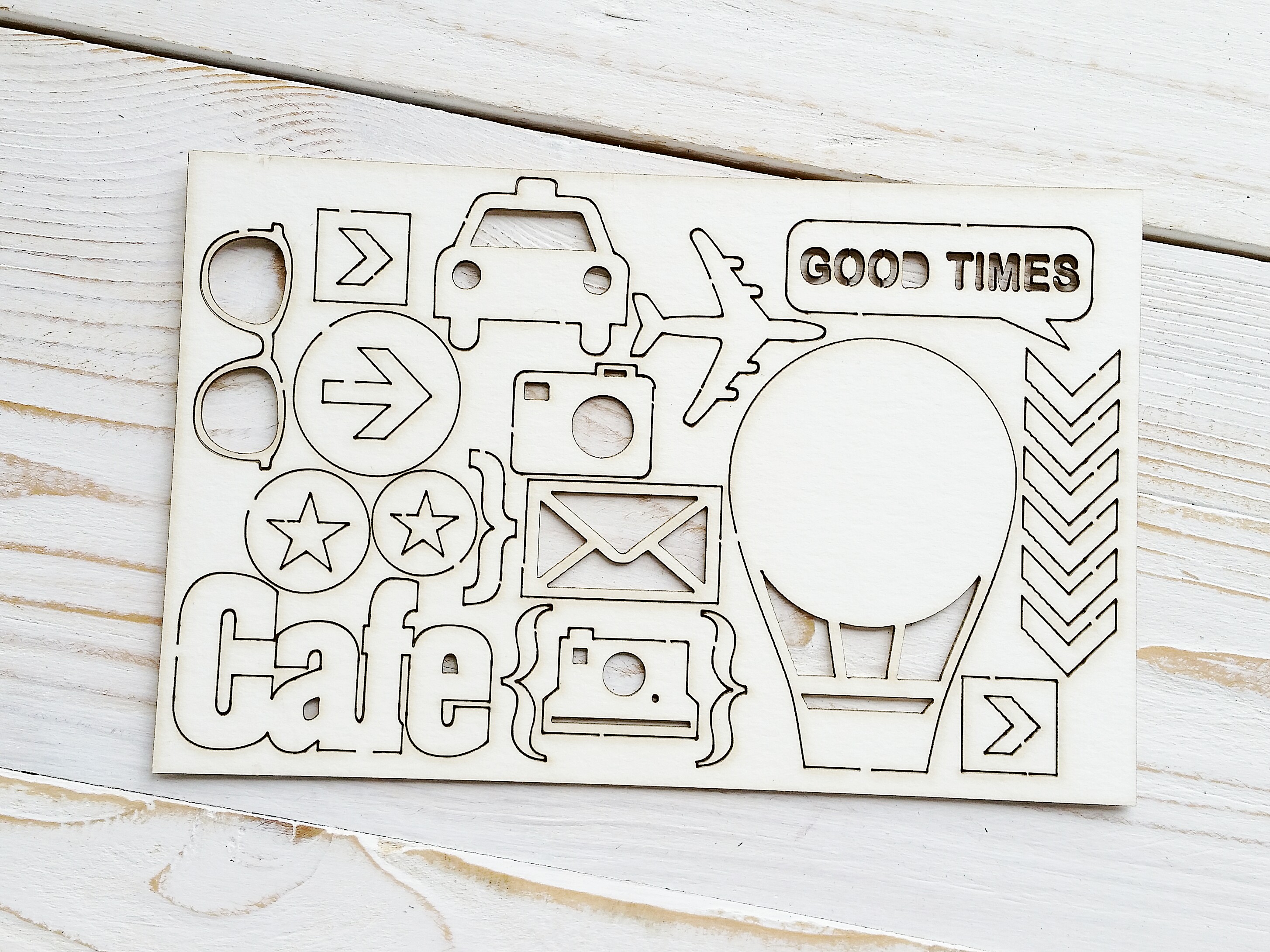 Чипборд WoodCraft "Путешествие"