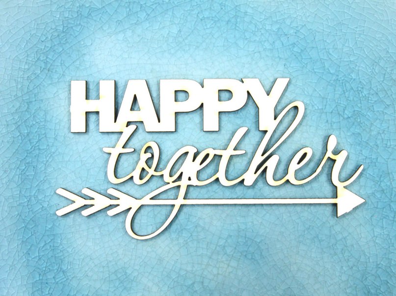 Чипборд WoodCraft "Happy together "