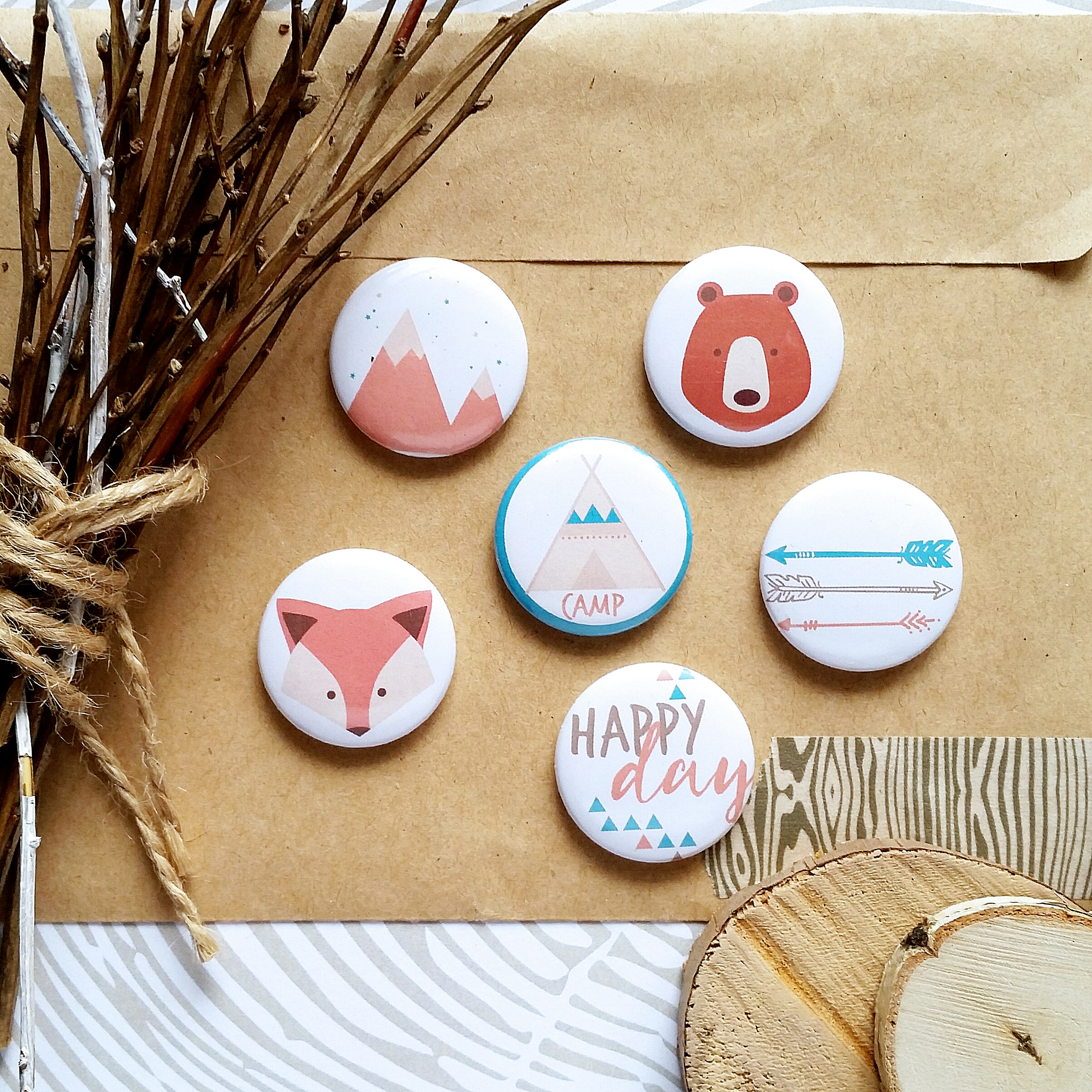 Набор скрап-фишек WoodCraft "Cute autumn"