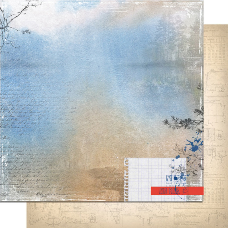 Двусторонняя бумага "Шепот", мотив2 (VIN52)