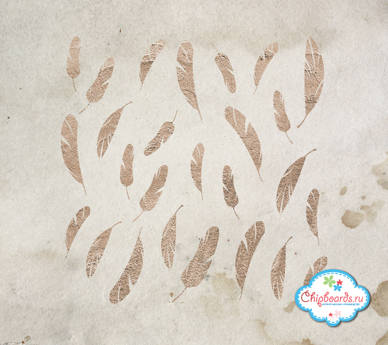 Трафарет Chipboards"Перья"
