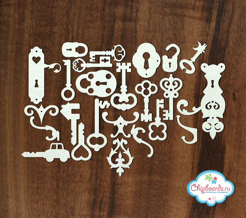 Чипборд Chipboards "Коллекция "Premium". Ключи. Замки.