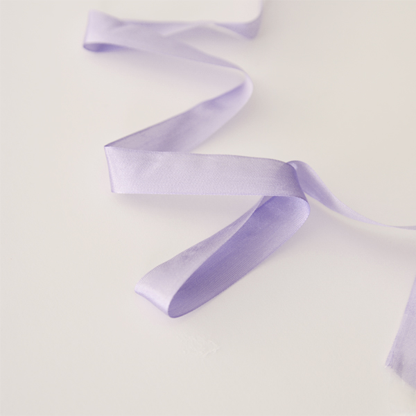 Лента шёлковая 13 мм. Цвет сиреневый (136)