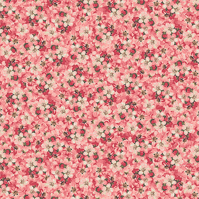 Ткань лоскутная 50 х 55 см "4500",маленькие розовые цветочки