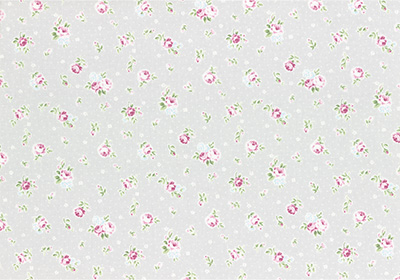 Ткань лоскутная 50 х 55 см "Princess rose", розочки на сером