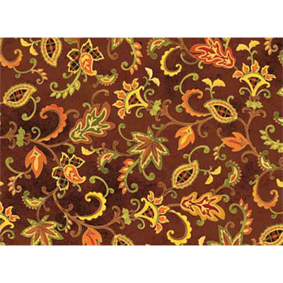 Ткань лоскутная 50 х 55 см "Autumn song", осенние завитки