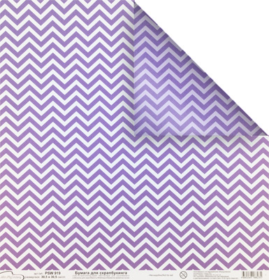 Бумага двусторонняя MrPainter "Шеврон сиреневый" (PSW919)