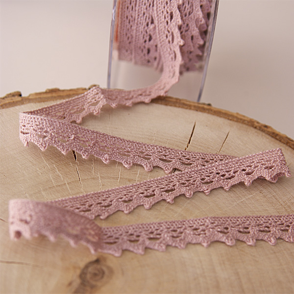 Кружево вязаное 12 мм , Рукоделие, цвет какао