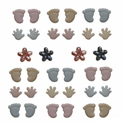 Набор мини-пуговиц Dress It Up "Ножки и ладошки"