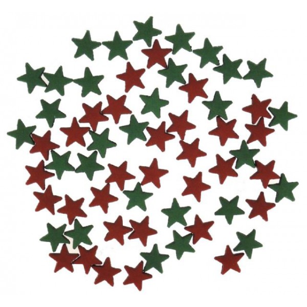 Набор мини-пуговиц Dress It Up "Красно-зелёные звёздочки"