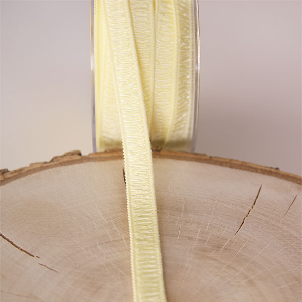 Резинка для блокнотов 10 мм со сборочкой, цвет лимонный жёлтый