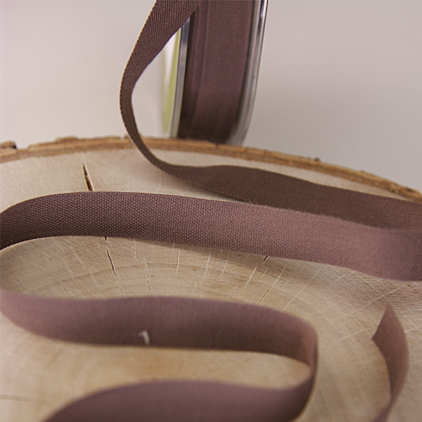 Лента хлопковая 11 мм,цвет шоколад