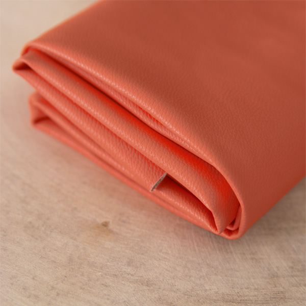 Кожзам корейский, отрез 35 х 50 см, цвет оранжевый