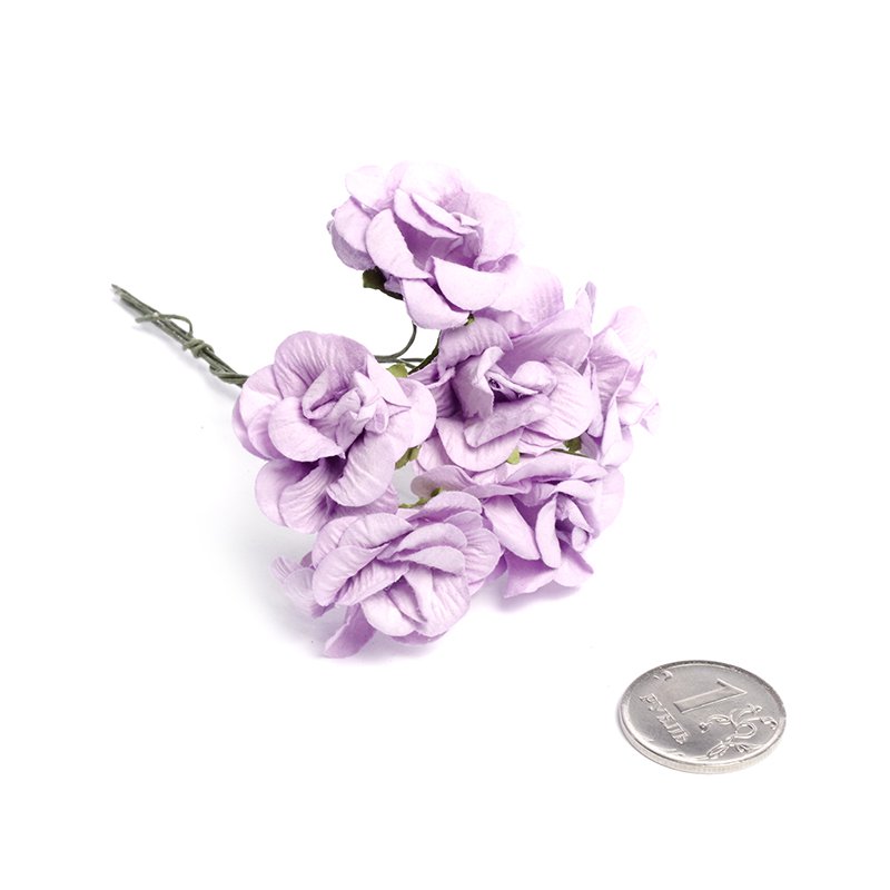 Цветы бумажные "Розы", цвет сиреневый