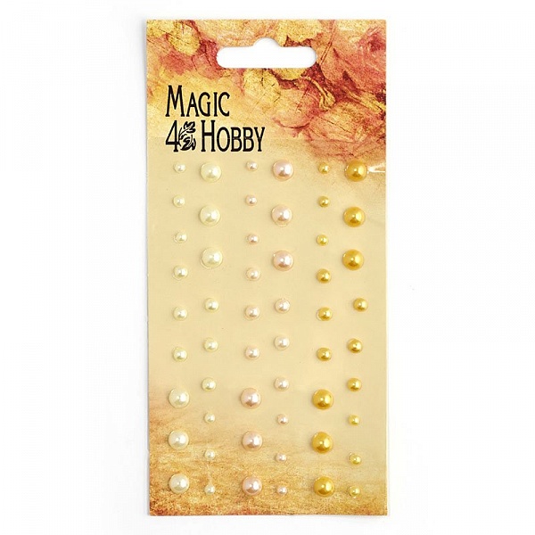 Клеевые полужемчужины "Кремово-ванильный".