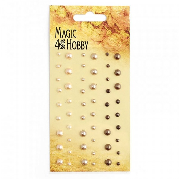 Клеевые полужемчужины "Оттенки коричневого".