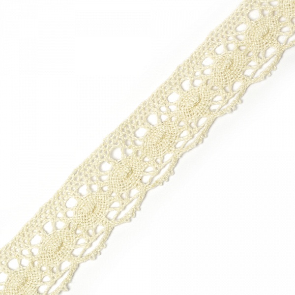 Кружево вязаное 27 мм, цвет кремовый (049103)