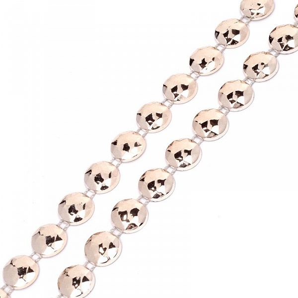 Тесьма пластиковая "Кружочки 12 мм", цвет золото (049219)