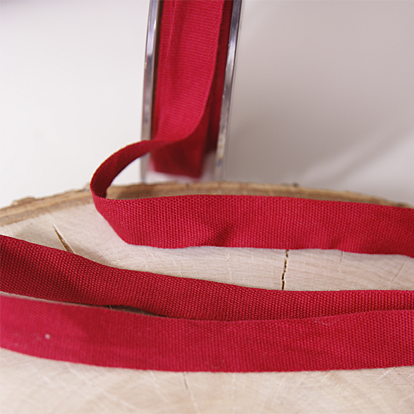 Лента хлопковая 12 мм,цвет бордовый