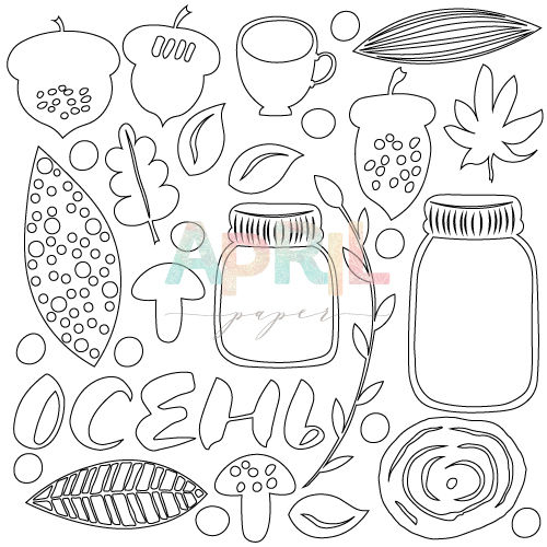 Вырубка из чипборда APRIL paper "Осень в горошек"