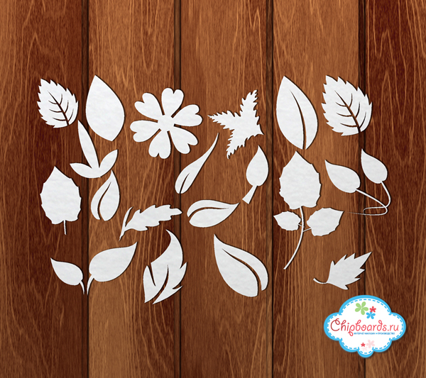 Чипборд Chipboards "Standart". Листья