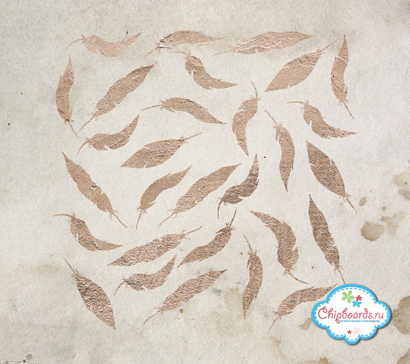 Трафарет Chipboards"Перья 2"